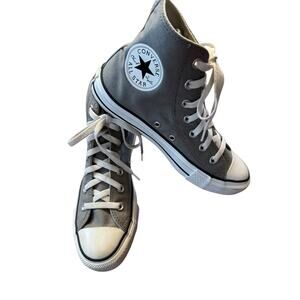 Converse CHUCK TAYLOR ALL STAR High Top Shoe Sneaker Gray Men 5.5 Women 7.5 EUC